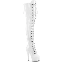 PLEASER Delight-3022, 6" Platform Thigh High Boots -PL Boots Shop delight 3022 w 52842.1689224219
