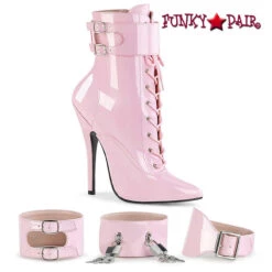 Domina-1023, 6" Ankle Boots With Ankle Cuffs By Devious -PL Boots Shop domina 1023 bp 58607.1631911469