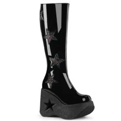 DYNAMITE-218, Cutout Star Platform Knee High Boots By Demonia -PL Boots Shop dynamite 600 bbmcg 27361.1652991103