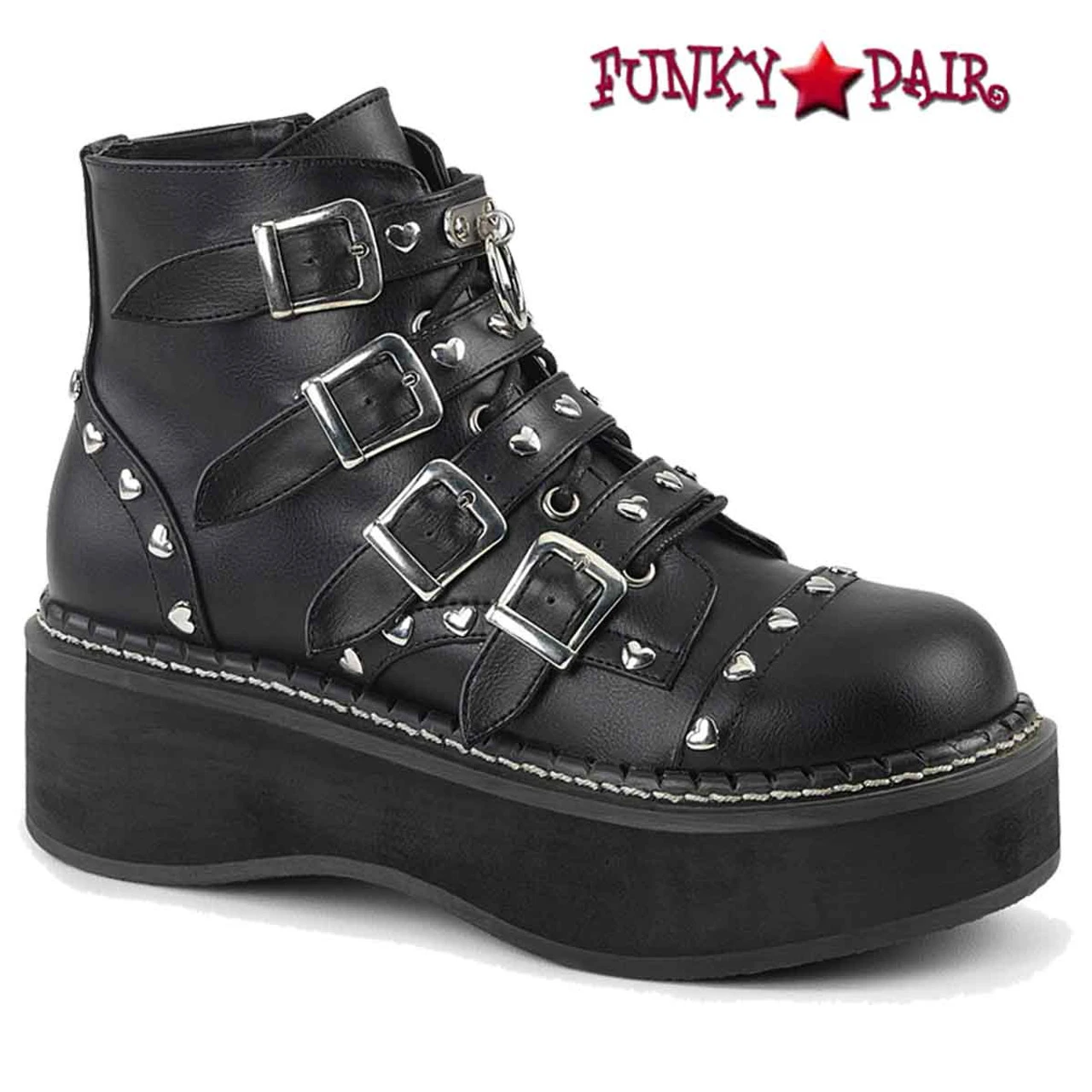 Demonia | Emily-315 Women's Buckles Strap Platform Ankle Boots 5 Demonia | Emily-315 Women's Buckles Strap Platform Ankle Boots - Image 3