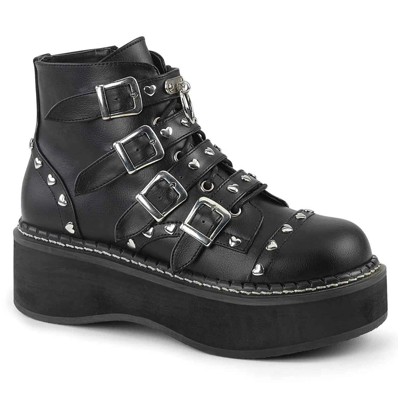 Demonia | Emily-315 Women's Buckles Strap Platform Ankle Boots 3 Demonia | Emily-315 Women's Buckles Strap Platform Ankle Boots