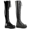 Demonia | Emily-375 Women's Goth Punk Thigh High Boots -PL Boots Shop emily 375 54443.1691379988
