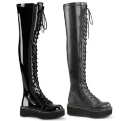 Demonia | Emily-375 Women's Goth Punk Thigh High Boots