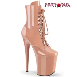 PLEASER Flamingo-1020BN, 8 Inch Lace Up Ankle Boots -PL Boots Shop flamingo 1020 bh 82273.1681236177