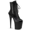 PLEASER Flamingo-1020LE, 8 Inch Lace Up Leather Ankle Boots