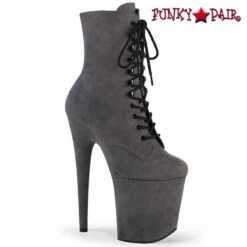 Pleaser | Flamingo-1020FS, 8 Inch Faux Suede Dancer Ankle Boots -PL Boots Shop flamingo 1020fs gyfs 67008.1647277304
