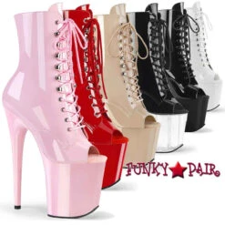 Pleaser | Flamingo-1021, 8 Inch Peep Toe Ankle Boots -PL Boots Shop flamingo 1021 FP 76687.1659667524