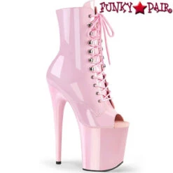 Pleaser | Flamingo-1021, 8 Inch Peep Toe Ankle Boots -PL Boots Shop flamingo 1021 bp 71856.1659667524