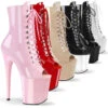 Pleaser | Flamingo-1021, 8 Inch Peep Toe Ankle Boots -PL Boots Shop flamingo 1021 56961.1659667524