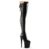 Pleaser | Flamingo-3050, 8 Inch Thigh High Boots With Side Lace Up -PL Boots Shop flamingo 3050 b 61127.1566263142