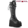 Demonia | Kera-200 Women's Platform Lace-up Knee High Boots -PL Boots Shop kera 200 bvl 03627.1714462495