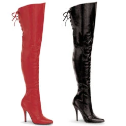 PLEASER LEGEND-8899 5" Thigh High Boots With Rear Lacing