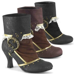 PL Boots Shop 14 Matey-115, Lace-Lined Cuffed Ankle Boots