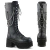 Demonia | Ranger-303 Women's Punk Rock Chains & Studded Boots -PL Boots Shop ranger 303 11187.1568605103