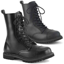 Demonia | RIOT-10, Steel Toe Lace-up Ankle Boots
