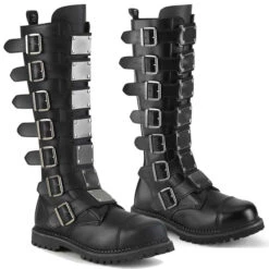 Demonia "RIOT-21MP", Combat Steel Toe Metal Plate Boots