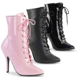 Pleaser | Seduce-1020, 5 Inch Zipper High Heel Ankle Boots