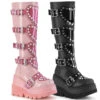 SHAKER-210, Wedge Knee High Boots With Heart Shape Detail