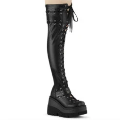 SHAKER-325, Wedge Thigh High Boots