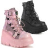 Demonia | Shaker-60 Gothic Wedge Dual Buckle Ankle Boots -PL Boots Shop shaker 60 27848.1630610063