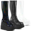 Demonia | Shaker-65, Wedge Knee High Boots