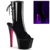 Pleaser | SKY-1018TT, BlackLight Stripper Heel Ankle Boots -PL Boots Shop sky 1018tt bbnhp 55408.1683606484