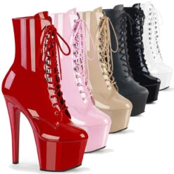 Pleaser | Sky-1020, 7 Inch Lace Up Ankle Boots