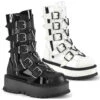 Demonia | Slacker-160, Mid-Calf Boots With Metal Buckles Straps