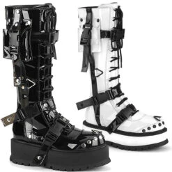 Demonia | SLACKER-260, Knee High Boots With Cargo Side Pockets