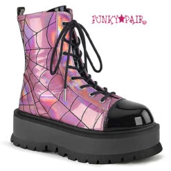 Demonia | SLACKER-88, Mid-Calf Boots With Spider Web Detail -PL Boots Shop slacker 88 pnhgbpt 36251.1649751325
