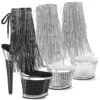 PLEASER SPECTATOR-1017RSF, 7" Textured Platform Knee High Boots With Fringe -PL Boots Shop spectator 1017rsf 1 58713.1691521749
