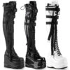 Demonia | WAVE-315, 6 Inch Wedge Platform Boots -PL Boots Shop wave 315 43880.1649750735